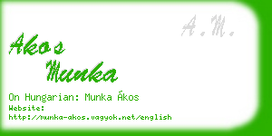 akos munka business card